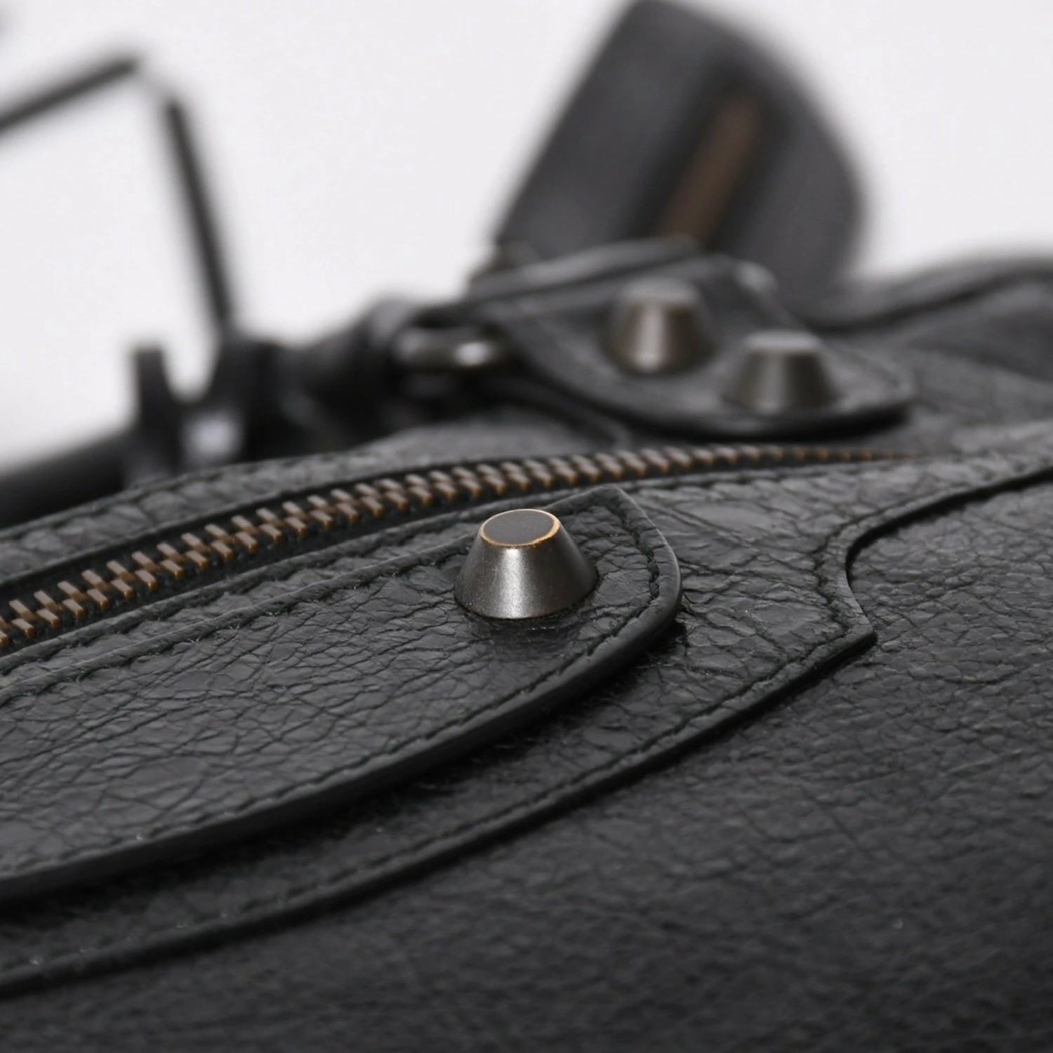 BALENCIAGA The City 115748 Black Leather Motorcycle B… - Gem