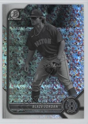 2022 Bowman Chrome Black & White Mini-Diamond Refractor Blaze Jordan 10c7