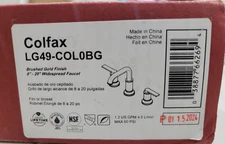 Pfister LG49-COL0 Colfax 1.2 GPM Widespread Bathroom Faucet Brushed Gold