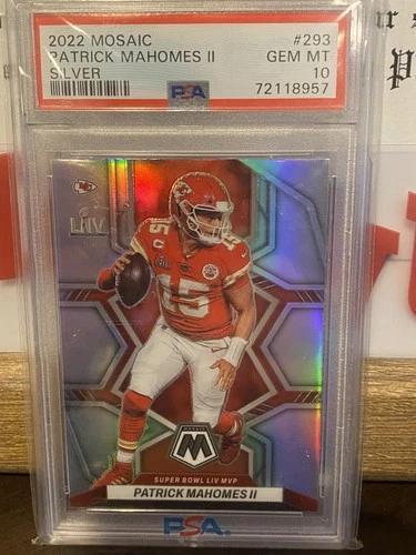 2022 Mosaic Patrick Mahomes Silver Prizm Card 293 Graded PSA 10 GEM MINT