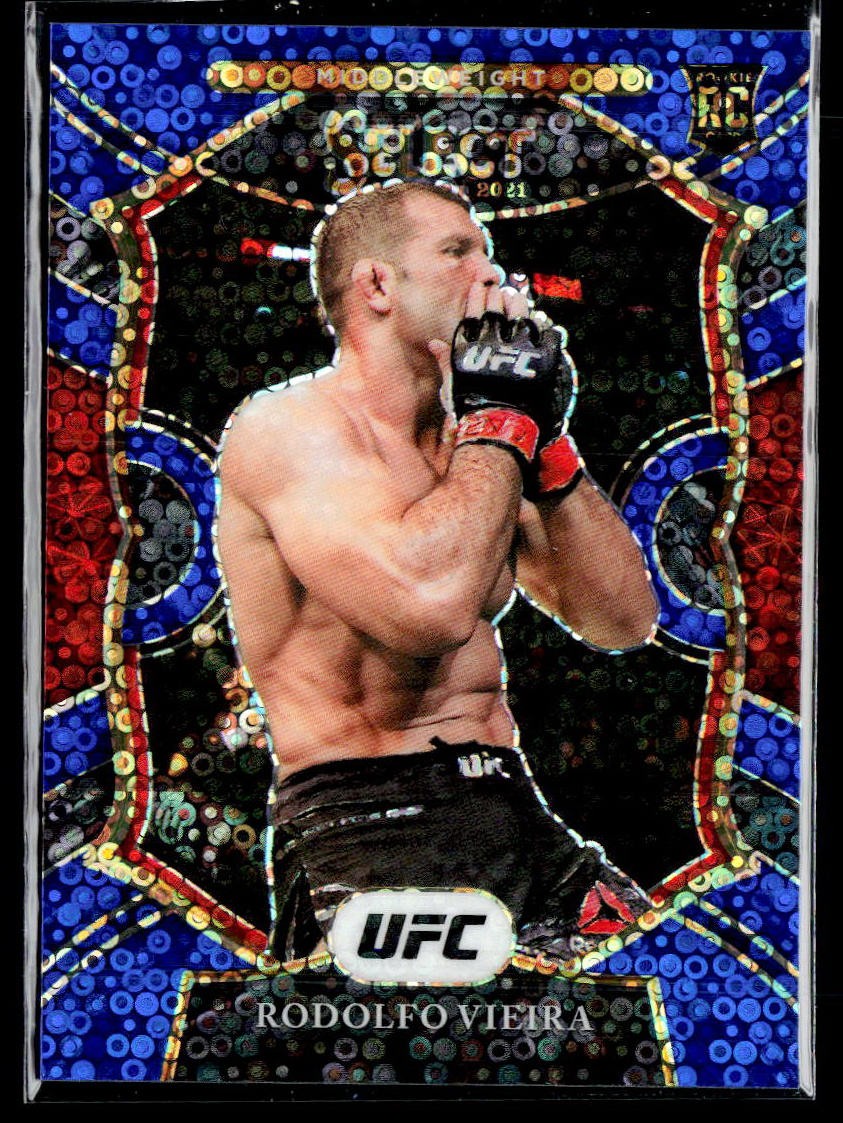 2021 Panini Select UFC #89 Rodolfo Vieira Blue Disco Prizms #/99