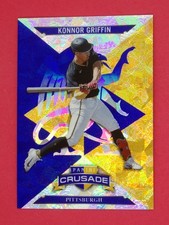 2025 Panini Crusade Crusade Konnor Griffin Blue Cracked Ice #9 Pirates