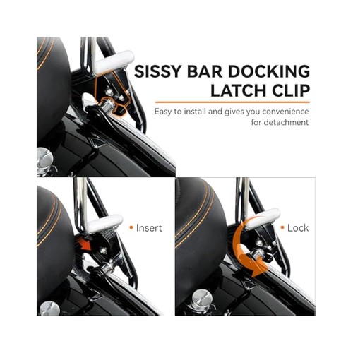 For Touring Motorcycle Backrest Pad, Road Glide, Chrome & Detachable Design - Picture 4 of 7