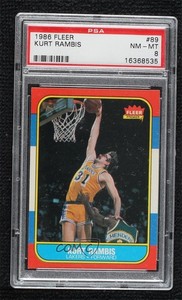 1986-87 Fleer Kurt Rambis #89 PSA 8