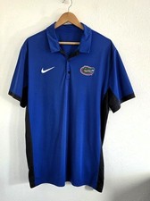 Nike Florida Gators Men's Blue Dri Fit NCAA College Football Polo Shirt Size XL