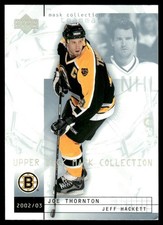 2002-03 Upper Deck Mask Collection #10 Joe Thornton / Jeff Hackett