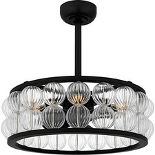 Matte Black  Fan Light from the Terrarock Collection
