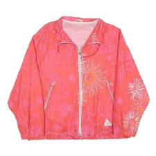 LUHTA Veste Zippée Femme Rouge Imprimé Floral M Polyester Mélangé Légère