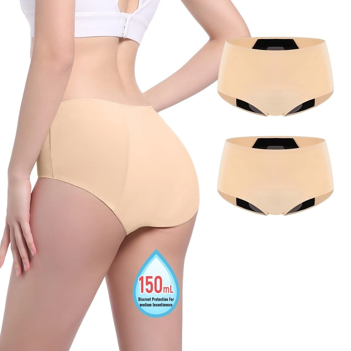 Carer Incontinence Underwear Women's 150ml High Absorbent Leak Proof Size M