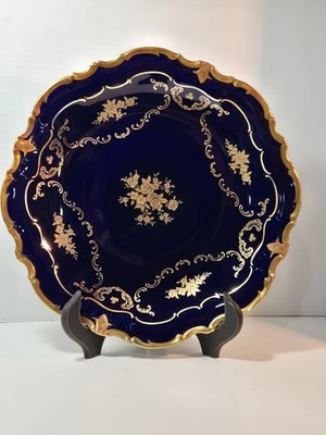 Reichenbach Echt Kobolt Blue With Gold Large Bowl/Platter