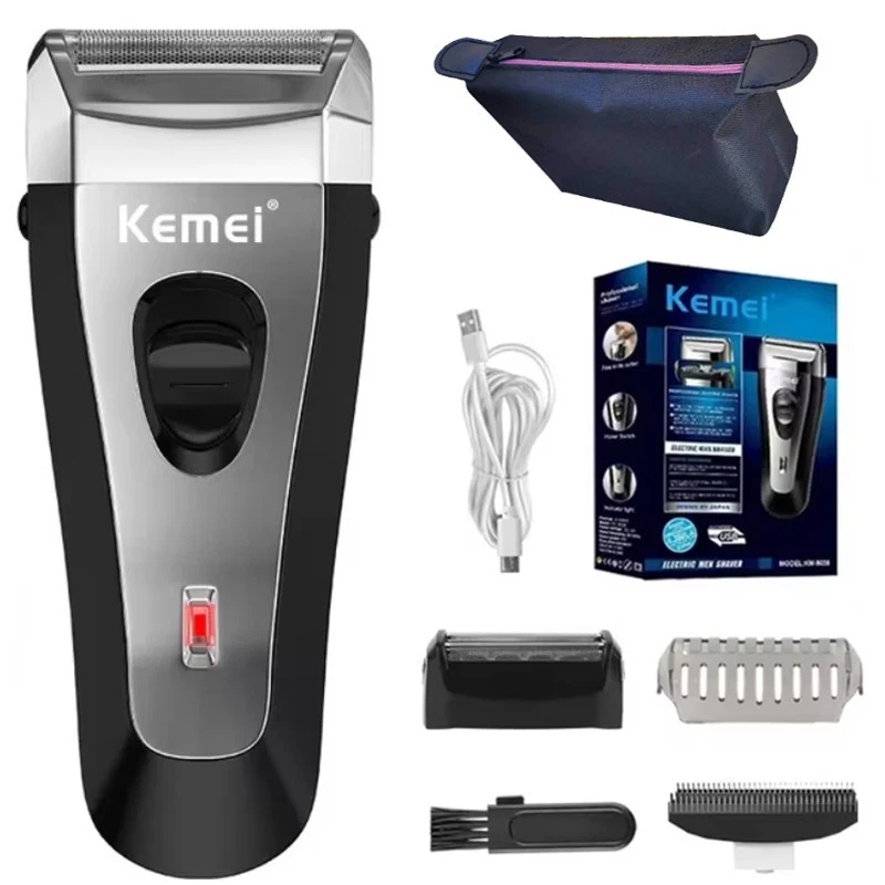 Aparador de barbear elétrico USB masculino barba barba barba barbeador recarregável - Imagem 3 de 3