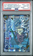 2019 Dragon Ball Super Rare Sig #BT7-030 SS2 Trunks, Memories of the Past PSA 10