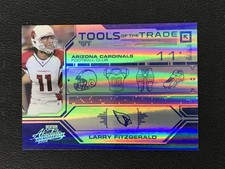 2008 Playoff Absolute 6 Larry Fitzgerald Tools of the Trade Blue Spectrum /50