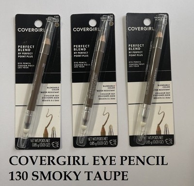 3 x COVERGIRL PERFECT BLEND EYELINER PENCIL, #130 SMOKY TAUPE