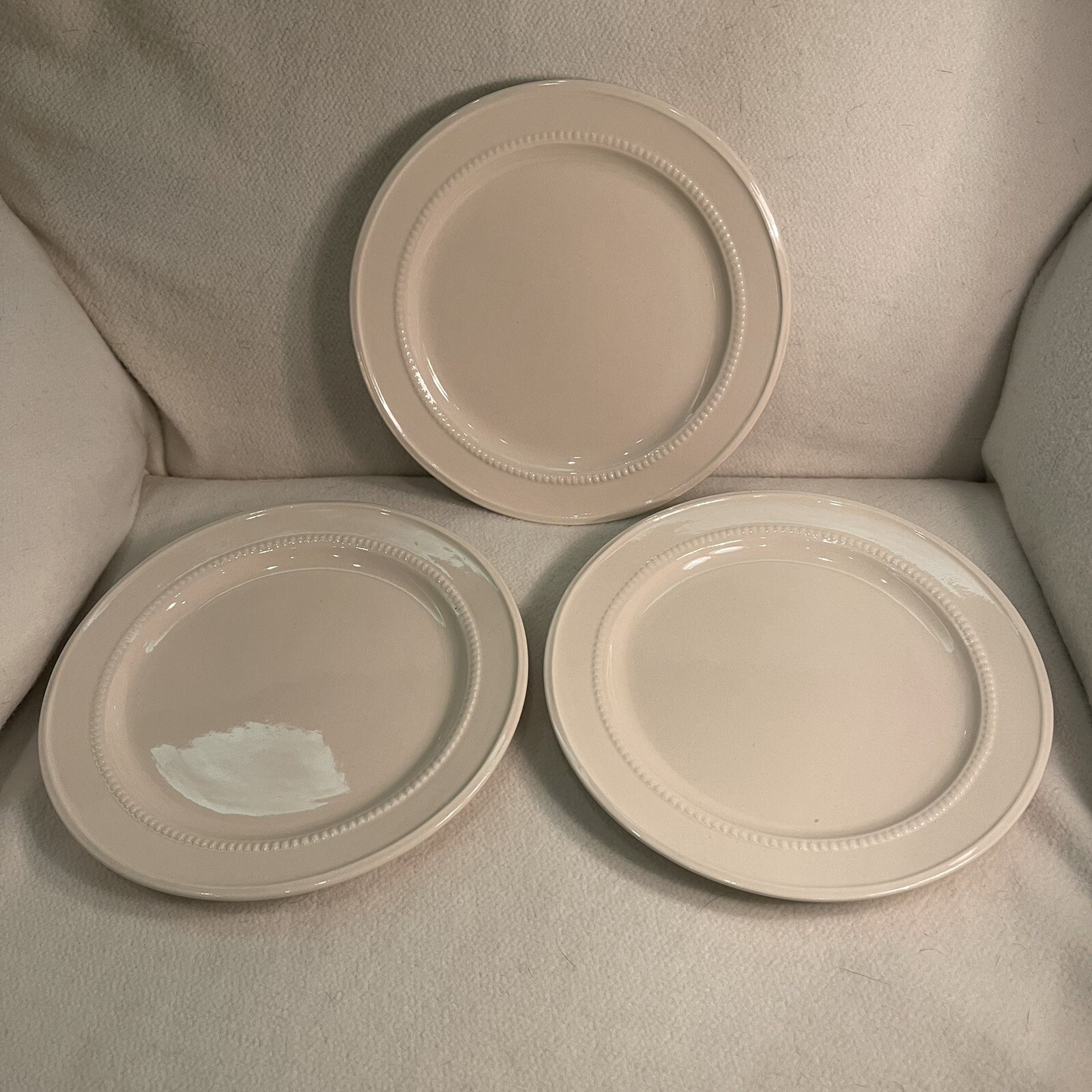 Threshold Camden Cream Stoneware Salad/ Dessert Plates Set 3