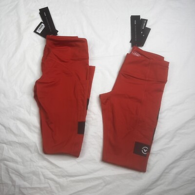 Bundle 2 Virus Hers NEW vital full pant Legging Mesh Orange Color XS L010323 NWT