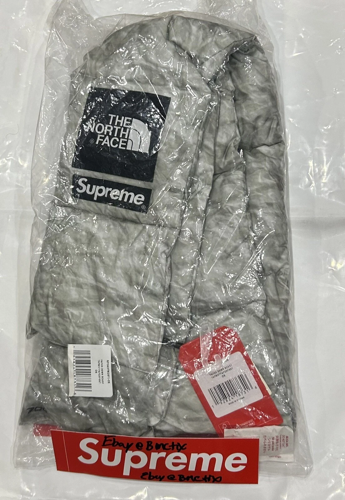 Foulard Supreme North Face papier 700 remplissage FW19 flambant neuf