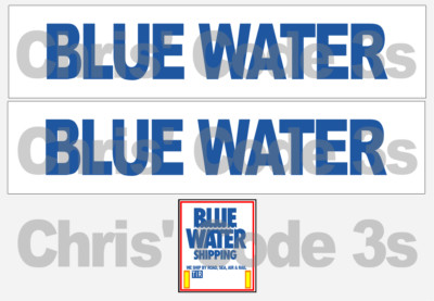Code 3 selbstklebendes Vinyl Anhänger Aufkleber - blau Wasserversand - 1/50 1/64 1/76 1/148
