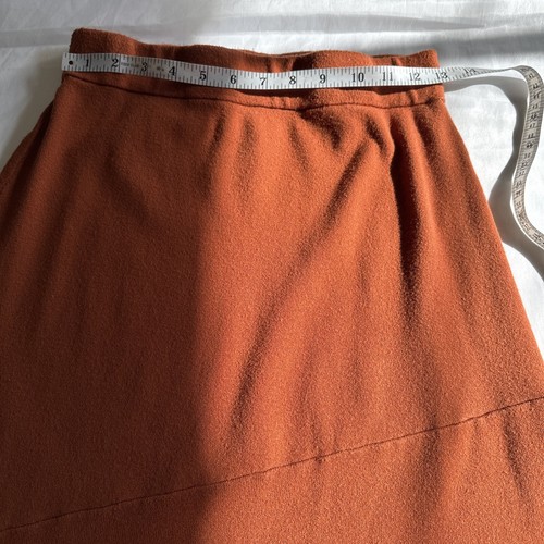 HOUSE OF HARLOW 1960 Maxi Skirt Knit Asymmetrical Orange Side Slit Size Small - Picture 7 of 12