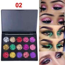 15 Color Glitter Eyeshadow Palette, Sequin Glitter Texture, Long Lasting Sparkli