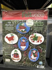 Dimensions DEBBIE MUMM Winter Games Ornaments Felt Applique Kit 8160 - NIP
