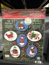 Dimensions DEBBIE MUMM Winter Games Ornaments Felt Applique Kit #8160 - NIP