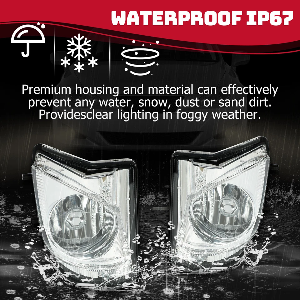 HECASA For 2006-2010 Lexus IS250 IS350 Bumper Fog Lights Lamp w/Bulbs Left+Right - Image 2 of 4