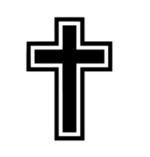 Cross Vinyl Die Cut Decal Sticker - Jesus Christ Christian Religious God Church