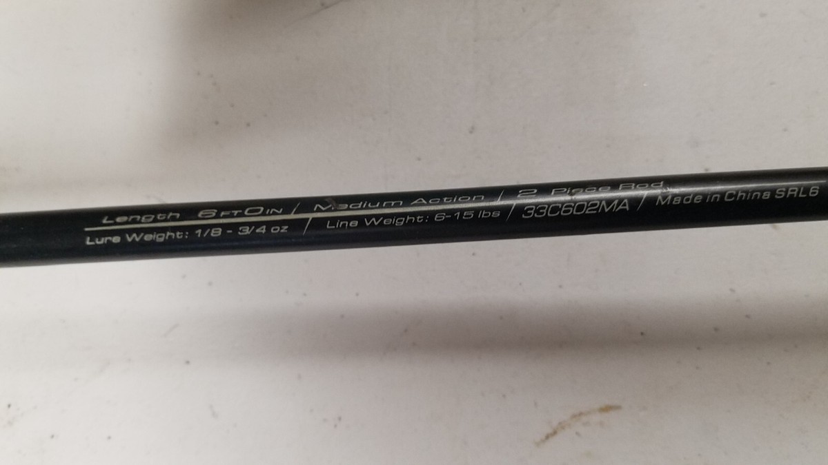 Zebco 33 Authentic Z Glass Action 6' 2pc Medium Action Spinning