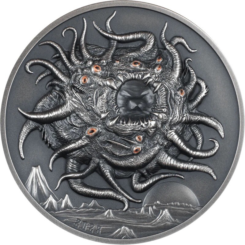 AZATHOTH Howard Phillips Lovecraft 3 Oz Silver Coin $20 Palau 2023