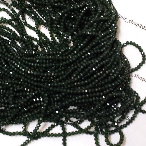 80 Faceted Rondelle Opaque Crystal Glass Loose Beads 4mm Jewellery making art - Picture 37 of 72