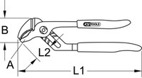 KS Tools Titanplus Wasserpumpenzange, 250Mm (965.0605)