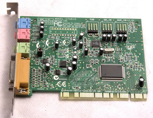 Soundkarte PCI Creative Soundblaster CT4810 CT5880-DC0 Sound Card Mic In Out Mid - Picture 2 of 2
