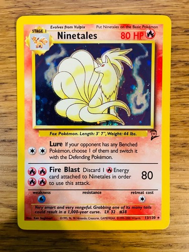 ¡Juego de 2 cartas de Pokémon Ninetales (13/130) Holo Base! ¡P&P RÁPIDO Y GRATUITO! - Imagen 34 de 37