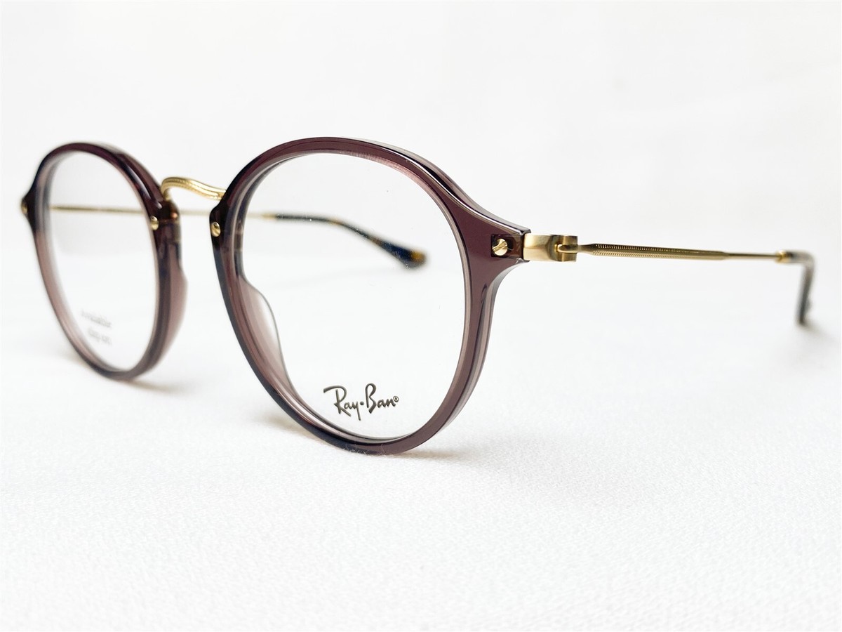 NEW Ray Ban RB2447V 8032 Mens Opal Brown Oval Modern Eyeglasses