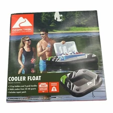 Ozark Trail Outdoor Inflatable Cooler Float with 2 Cup Holders Grab Handles NIB