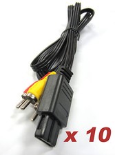 10x 6FT Stereo RCA AV Cables for Super Nintendo / N64 / Game Cube - Old Skool