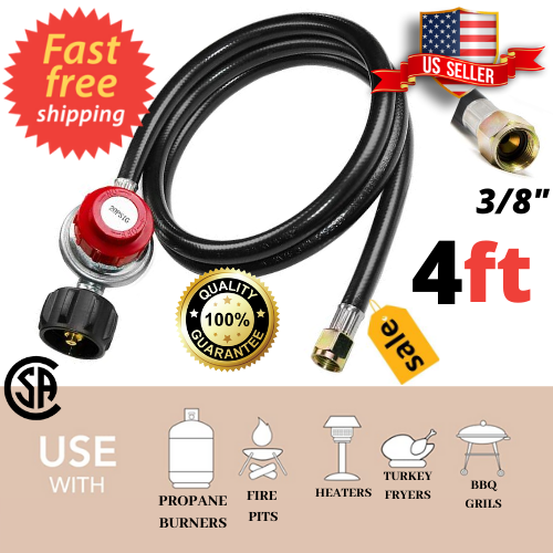 Propane Regulator High pressure LPG BBQ gas burner stove fryer with 4