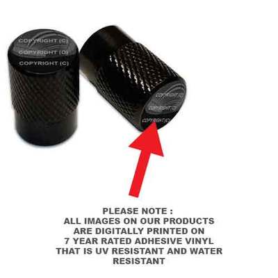 HKSS 4-Pack Black Billet Aluminum Valve Stem Caps – Contrast Cut & Knurled – USA American Flag Graphics
