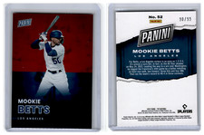 2022 Panini National Silver Pack Red Parallel Mookie Betts Dodgers 90/99