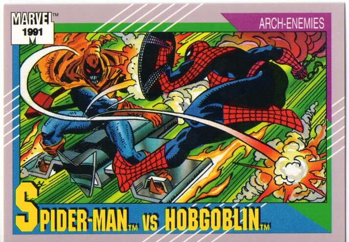1991 SPIDER-MAN vs HOBGOBLIN (Marvel Comics) Impel [NEAR MINT