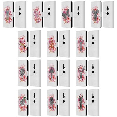 OFFICIAL MONIKA STRIGEL ANIMALS AND FLOWERS LEATHER BOOK CASE FOR SONY PHONES 1