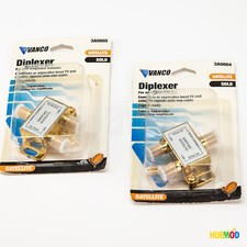 Lot of 2 Vanco Diplexer Satellite Combines/Separates For Non & Amplified Antenna