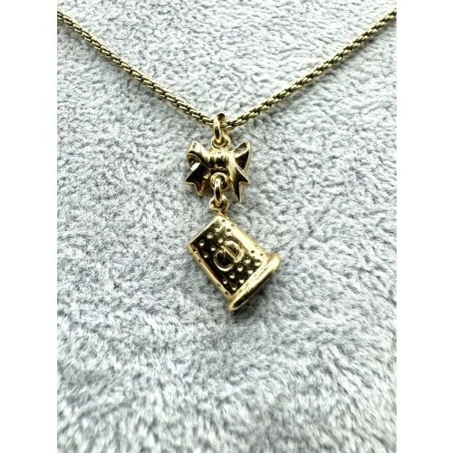 Christian Dior collane oro vintage oro collana nastro campana Dior Giappone
