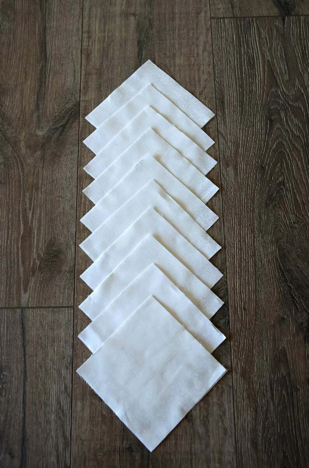 Rollo de gelatina blanco sobre blanco de 2,5 pulgadas 100 % algodón tela tiras acolchadas Foto 3 de 3