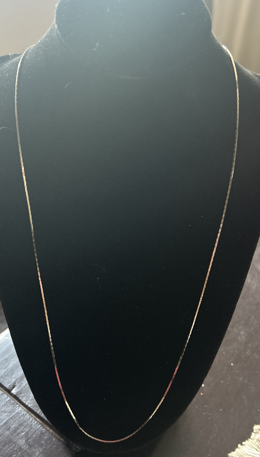 Solid Sterling Silver Snake Link Chain Necklace 9… - image 1