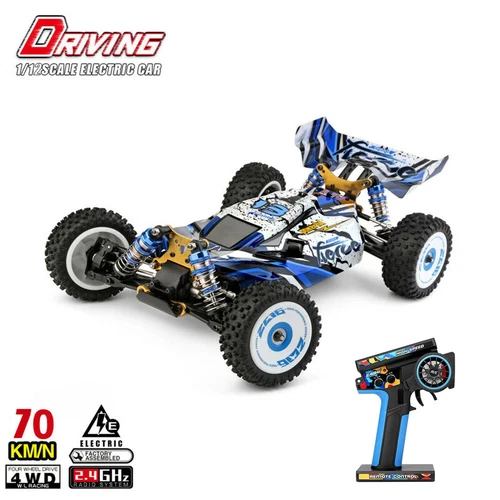 Wltoys 124017 1:12 2.4G 4Wd Rc Car Racing Buggy Off Road Brushless 70KPH Gift - Picture 2 of 8