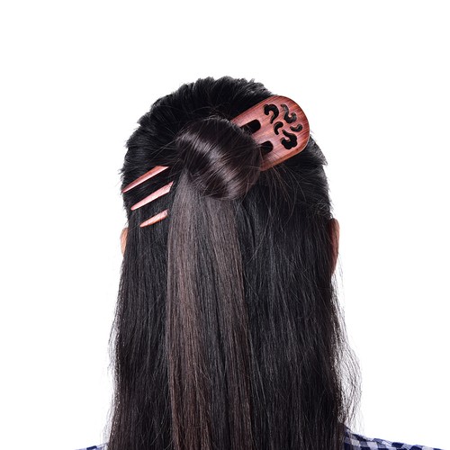 5-70-034-Carved-Ebony-Wooden-Sandalwood-Hair-Pin-Stick-Original-Retro-Women-Lady-FT