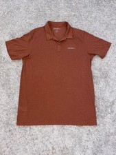 Eddie Bauer Free Dry Polo Shirt Size TL Short Sleeve Brown