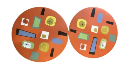 1960s Style Decor Kitchen Placemats, Mid-century modern
